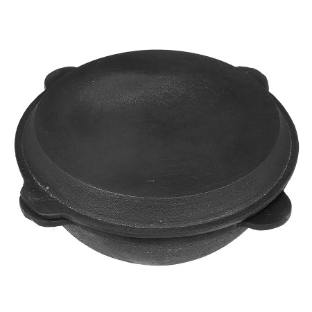 Cast iron cauldron 8 l flat bottom with a frying pan lid в Горно-Алтайске
